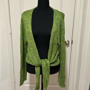 Cold water Creek short women’s sweater that ties at the waist